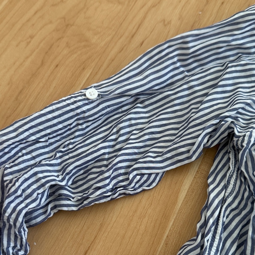 Navy and White Striped Shirt - Picture 6 of 7